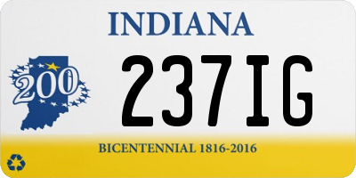 IN license plate 237IG