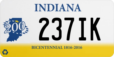 IN license plate 237IK