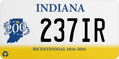 IN license plate 237IR