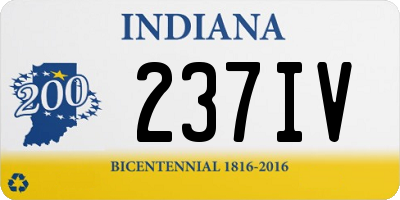 IN license plate 237IV