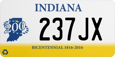 IN license plate 237JX