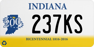 IN license plate 237KS