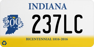 IN license plate 237LC