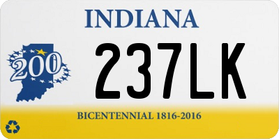 IN license plate 237LK