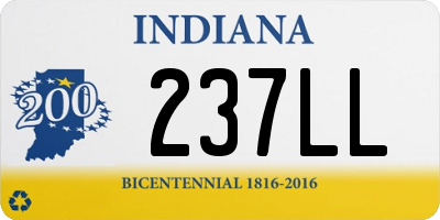 IN license plate 237LL