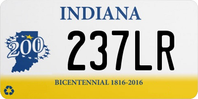 IN license plate 237LR