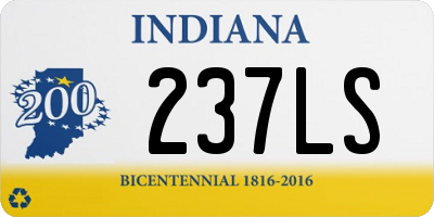 IN license plate 237LS