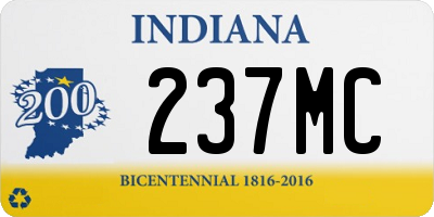 IN license plate 237MC