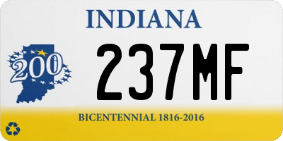 IN license plate 237MF