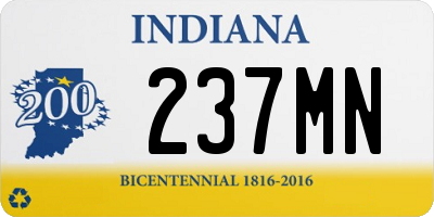 IN license plate 237MN