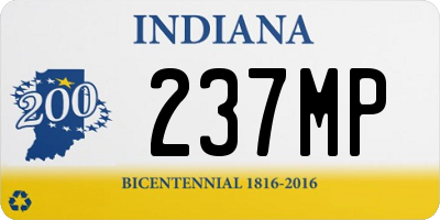 IN license plate 237MP