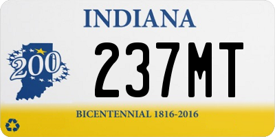 IN license plate 237MT