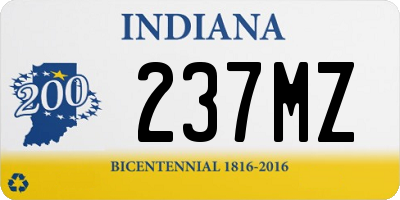 IN license plate 237MZ