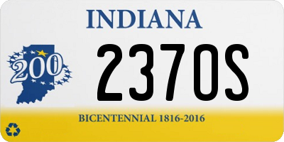 IN license plate 237OS