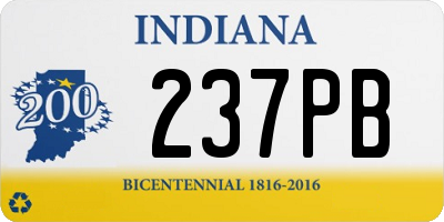 IN license plate 237PB