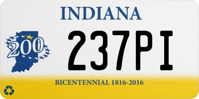 IN license plate 237PI