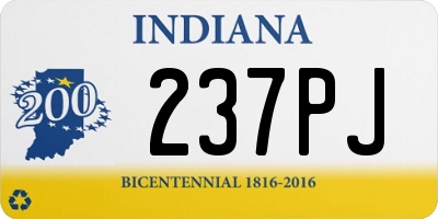 IN license plate 237PJ