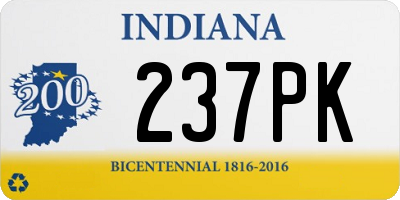 IN license plate 237PK