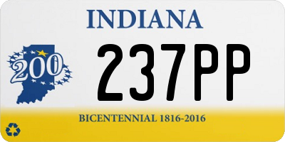 IN license plate 237PP