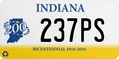 IN license plate 237PS
