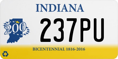 IN license plate 237PU