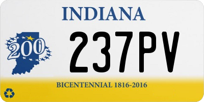 IN license plate 237PV