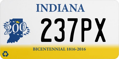 IN license plate 237PX