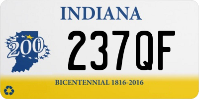 IN license plate 237QF