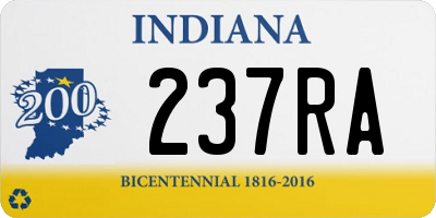 IN license plate 237RA