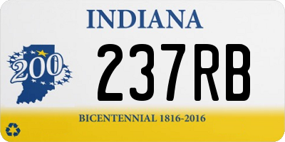 IN license plate 237RB