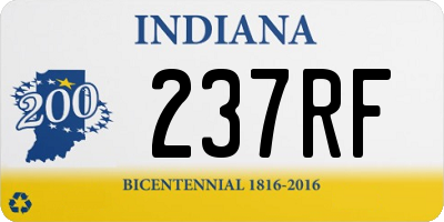 IN license plate 237RF