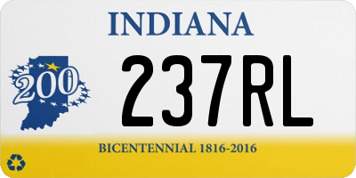 IN license plate 237RL