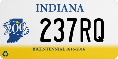 IN license plate 237RQ