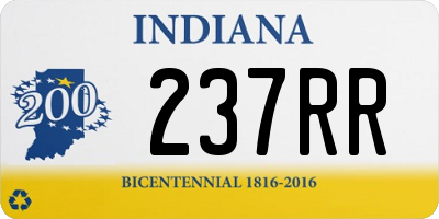 IN license plate 237RR