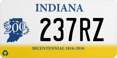 IN license plate 237RZ