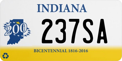 IN license plate 237SA