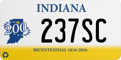 IN license plate 237SC