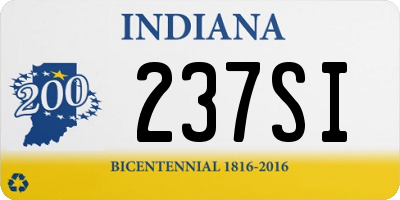 IN license plate 237SI