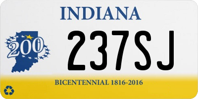 IN license plate 237SJ