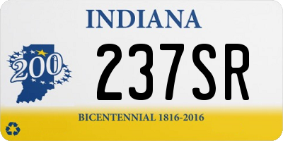 IN license plate 237SR