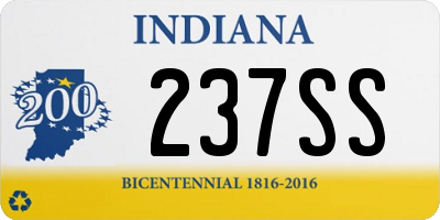 IN license plate 237SS