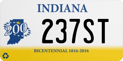 IN license plate 237ST