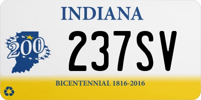 IN license plate 237SV