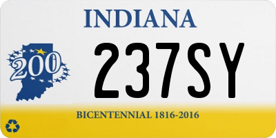 IN license plate 237SY