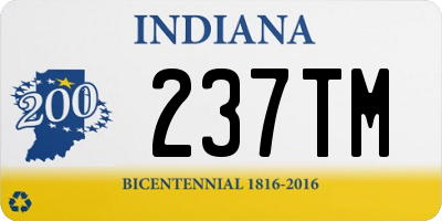 IN license plate 237TM