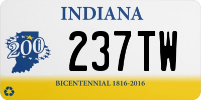 IN license plate 237TW