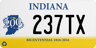 IN license plate 237TX