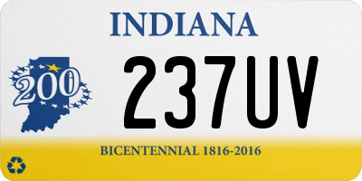 IN license plate 237UV