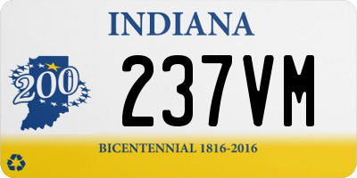 IN license plate 237VM