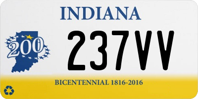 IN license plate 237VV